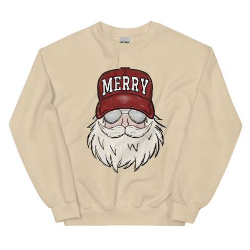 Merry Christmas Santa Trucker Hat Sweatshirt
