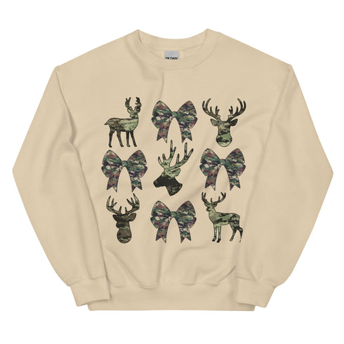 Camo Bow and Bucks Sweatshirt