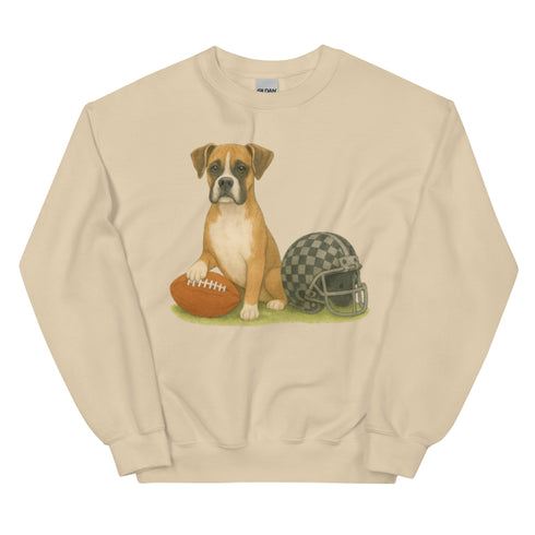 Boxer Football Crewneck