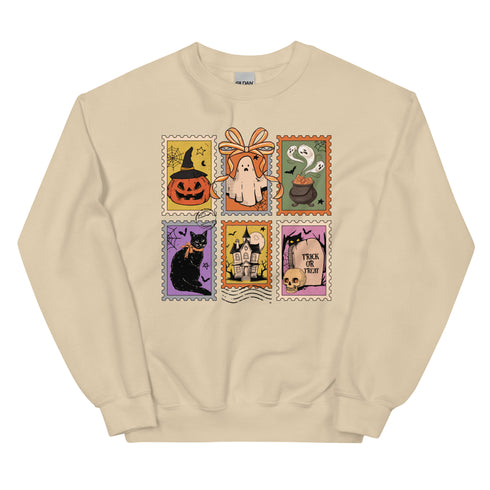 Spooky Stamps Halloween Sweatshirt