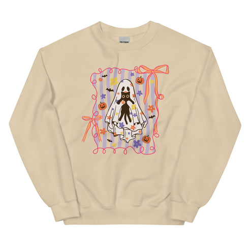Kitty & Ghost Hugs Halloween Sweatshirt