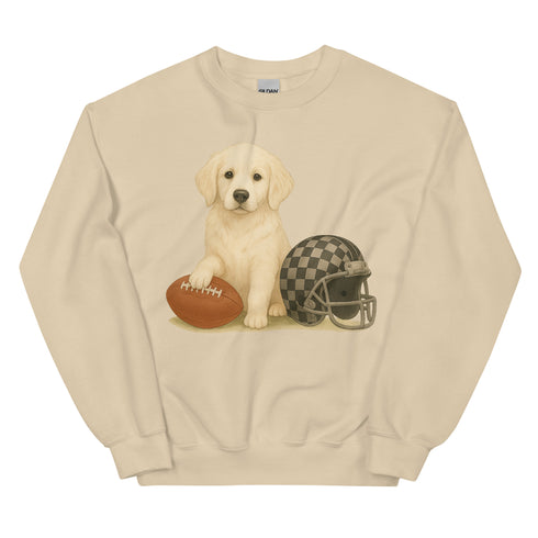 English Creme Retriever Football Crewneck