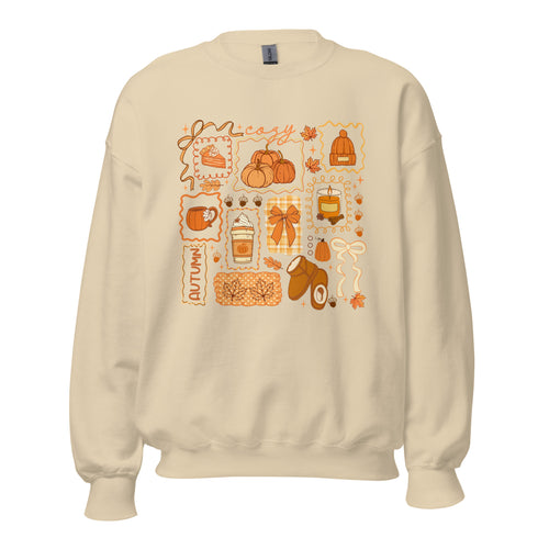 Cozy Season Fall Doodles Sweatshirt