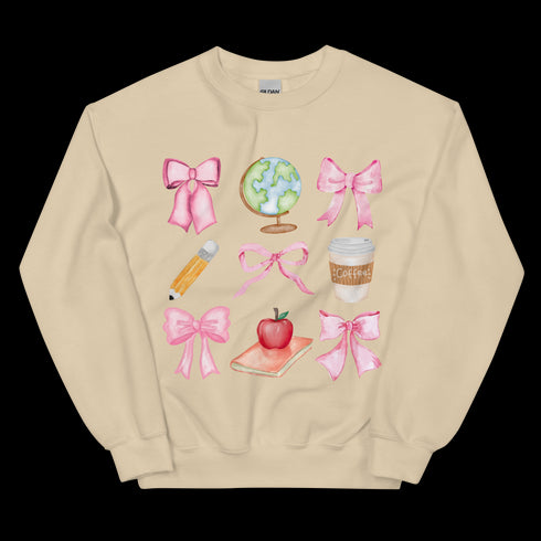 Teacher Bow Coquette Sweatshirt