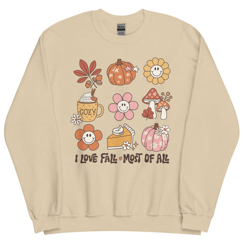 I Love Fall Most of All Crewneck