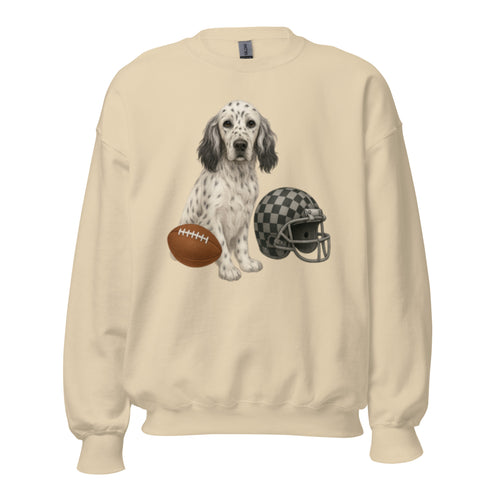 English Setter Dog Football Sweatshirt