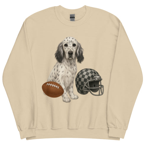 English Setter Dog Football Sweatshirt