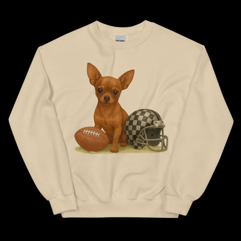 Chihuahua Brown Football Sweatshirt