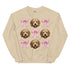 Golden Doodle With PInk Bows Dogs Sweatshirt