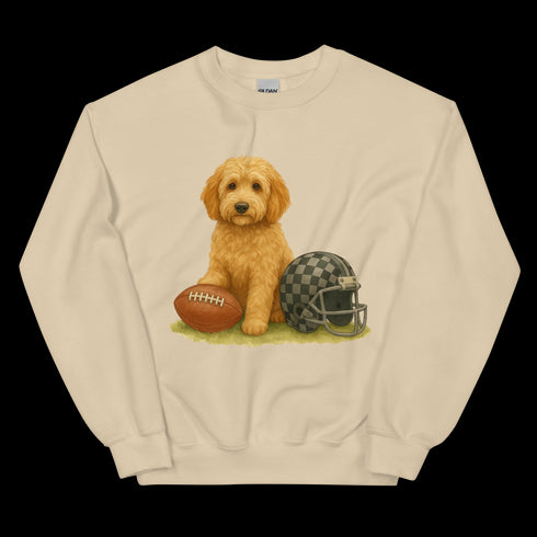 Golden doodle Football Sweatshirt