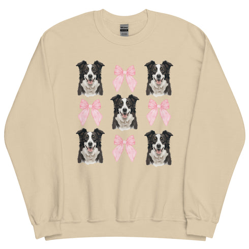 Border Collie and Bows Crewneck