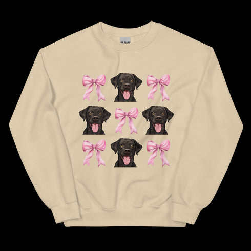 Chocolate Lab with Bows Sweatshirt