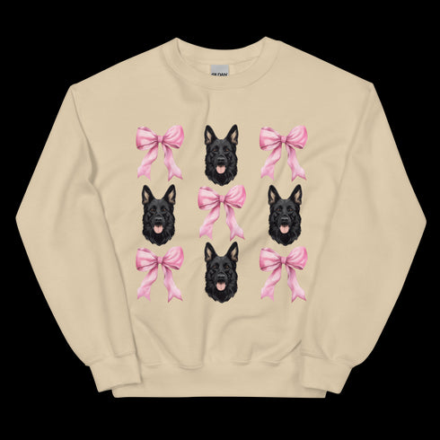 Black German Shepherd with bows Sweatshirt