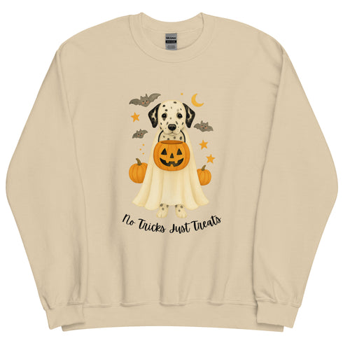 Dalmatian No Tricks Just Treats Crewneck