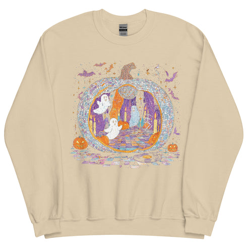 Disco Ghost Pumpkin Party Sweatshirt