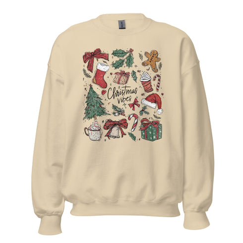 Christmas Vibes Doodles Sweatshirt