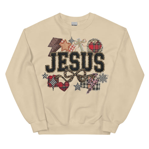 Jesus Faux Quilted Crewneck