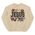 Jesus Faux Quilted Crewneck