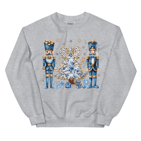 Blue Nutcracker Christmas Sweatshirt