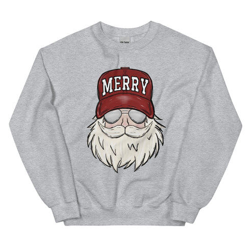 Merry Christmas Santa Trucker Hat Sweatshirt