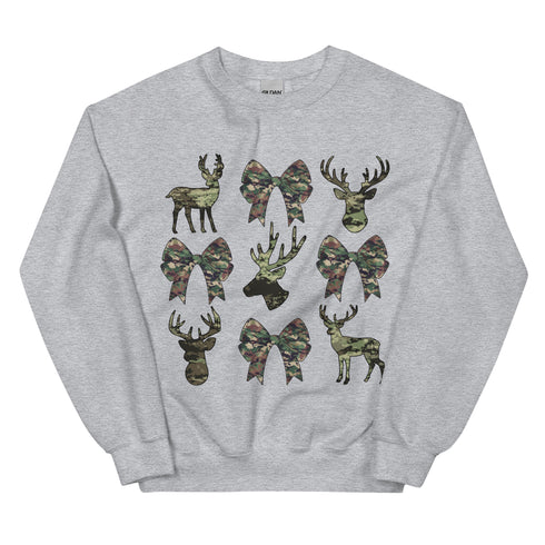 Camo Bow and Bucks Sweatshirt