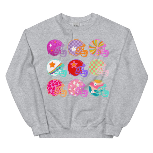 Football Coquette Helmet Sweatshirt