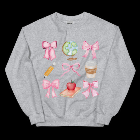 Teacher Bow Coquette Sweatshirt