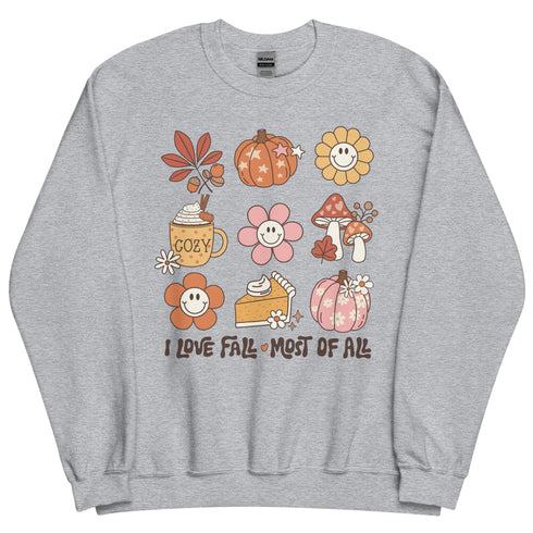 I Love Fall Most of All Crewneck