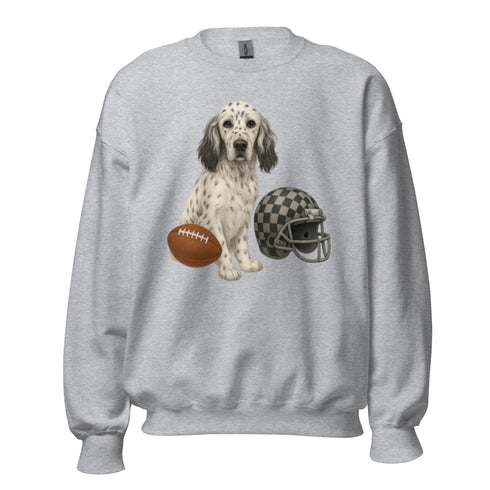 English Setter Dog Football Sweatshirt