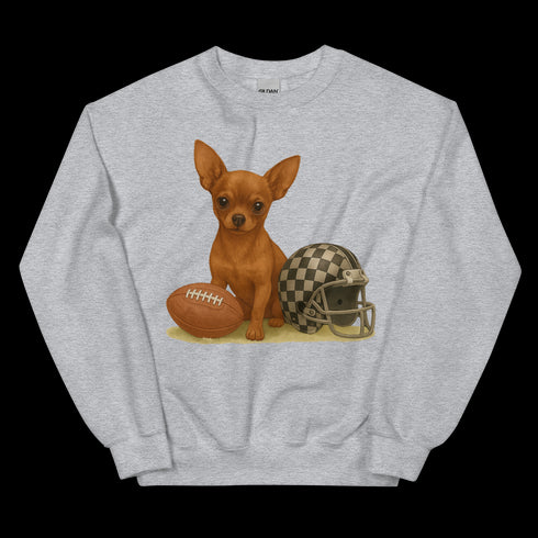 Chihuahua Brown Football Sweatshirt