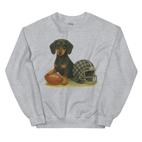 Black and Tan Dachshund Football Sweatshirt