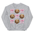 Golden Doodle With PInk Bows Dogs Sweatshirt