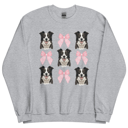 Border Collie and Bows Crewneck