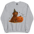 Red Golden Retriever Witchy Dog Halloween Crewneck