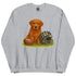 Red Golden Retriever Football Crewneck