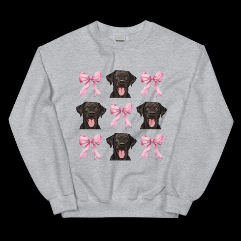 Chocolate Lab with Bows Sweatshirt