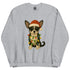 Christmas Black and White Chihuahua Crewneck