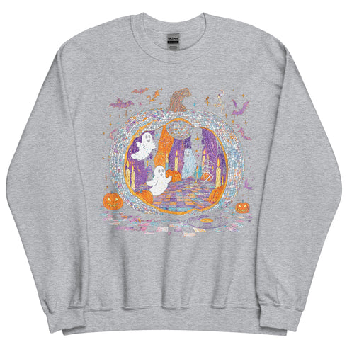 Disco Ghost Pumpkin Party Sweatshirt
