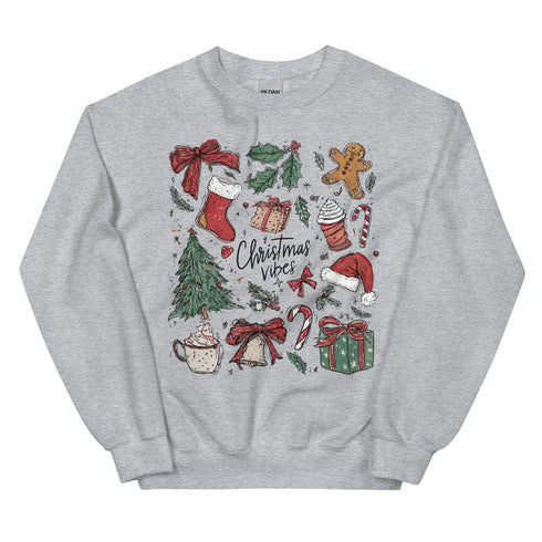Christmas Vibes Doodles Sweatshirt