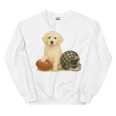 English Creme Retriever Football Crewneck