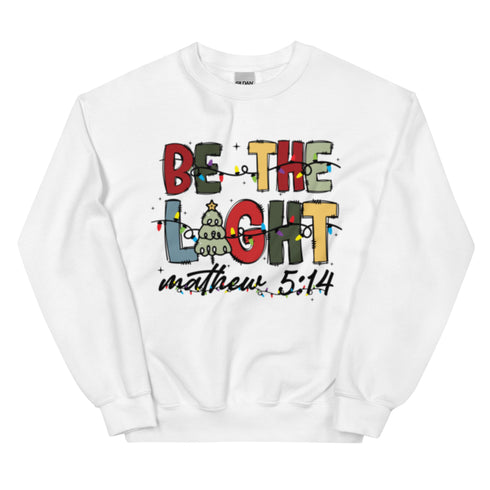 Be The Light Christian Christmas Crewneck