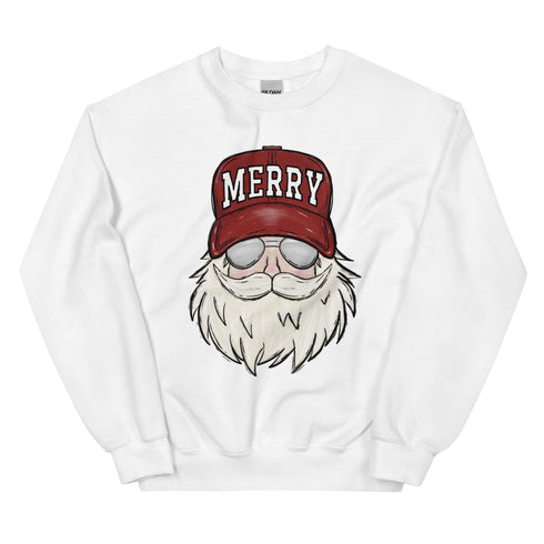 Merry Christmas Santa Trucker Hat Sweatshirt