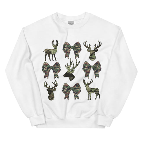 Camo Bow and Bucks Sweatshirt