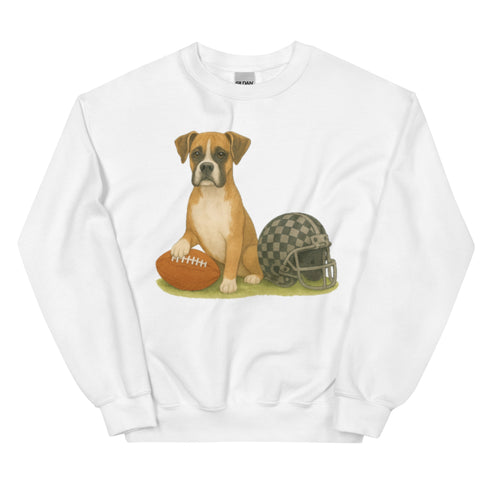 Boxer Football Crewneck