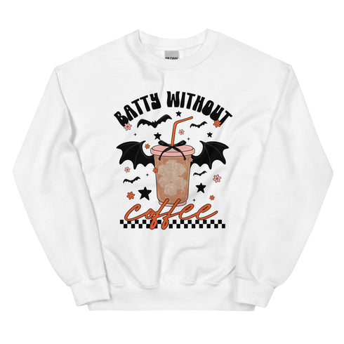 Batty Without Coffee Halloween Sweatshirt