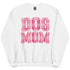Pink Dog Mom Plaid Crewneck