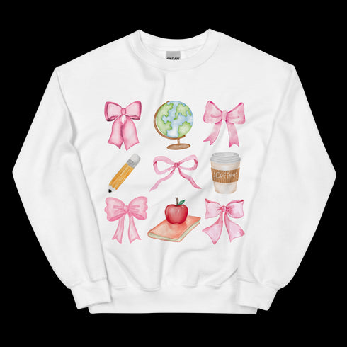 Teacher Bow Coquette Sweatshirt