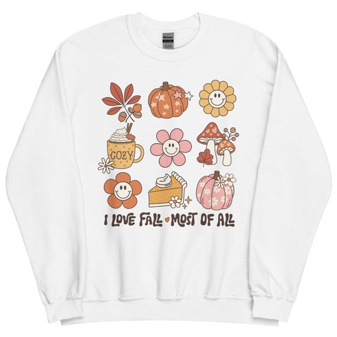 I Love Fall Most of All Crewneck