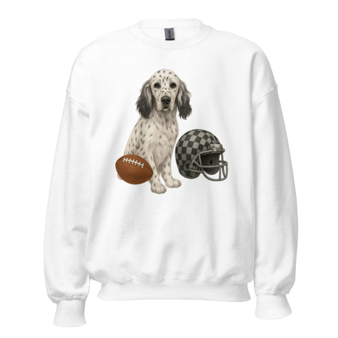 English Setter Dog Football Sweatshirt