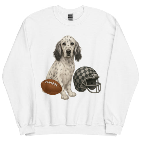 English Setter Dog Football Sweatshirt